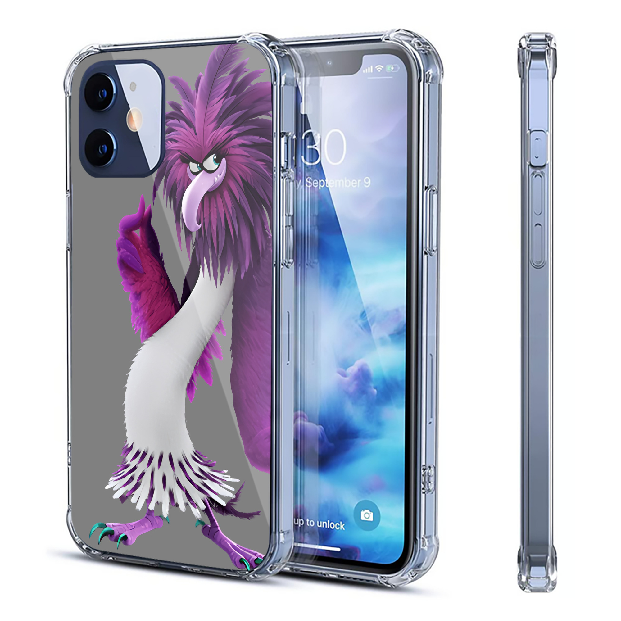 （画像用） Angry Birds アングリーバード 【iPhone 12シリーズ対応】透明スマホケース（クリアソフトケース）